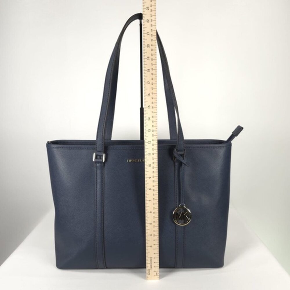 MICHAEL KORS LEATHER LOGO Navy Sady Large Tote Bag IM-1904 F19 35T7GD4T7L 406 - Picture 4 of 16